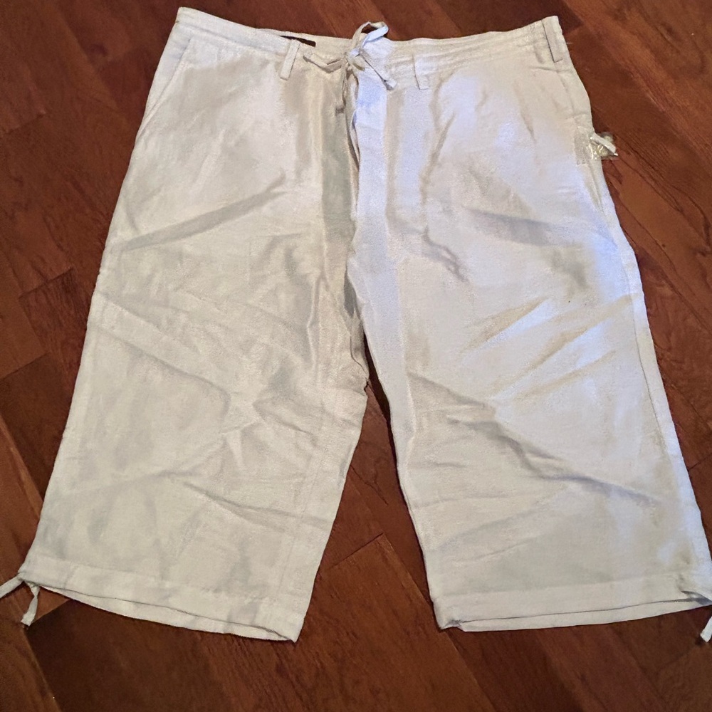 Perry Ellis Linen Cargo Shorts